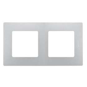Plaque 2 postes Niloé - Argent|Legrand-LEG096715
