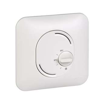 Ovalis - Thermostat d'ambiance - chauffage/climatisation avec plaque Blanc|Schneider Electric-SCHS260500