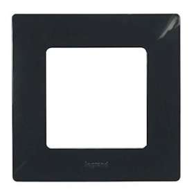 Plaque 1 poste Niloé - Onyx|Legrand-LEG096701