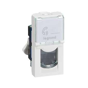 Prise RJ45 catégorie6 FTP Mosaic 1 module - blanc|Legrand-LEG099645