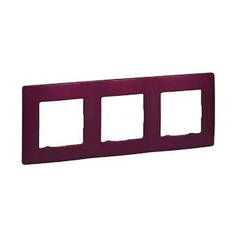 Plaque Niloé 3 postes - Prune|Legrand-LEG096727
