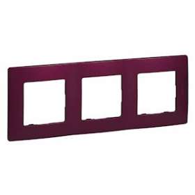 Plaque Niloé 3 postes - Prune|Legrand-LEG096727