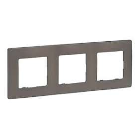 Plaque Niloé 3 postes - Cacao|Legrand-LEG096728