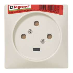 Socle 3P+T à vis avec éclips de protection 80x80mm - étiquette avec Gencod|Legrand-LEG090136