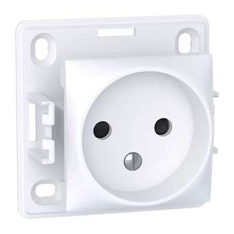 Alréa, prise de courant 2P, connexion à vis, blanc polaire|Schneider Electric-SCHALB61270P