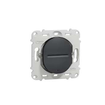 Ovalis - interrupteur va et vient - 10AX - lumineux - sans plaque -Anthracite|Schneider Electric-SCHS461263