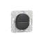 Ovalis - interrupteur va et vient - 10AX - lumineux - sans plaque -Anthracite