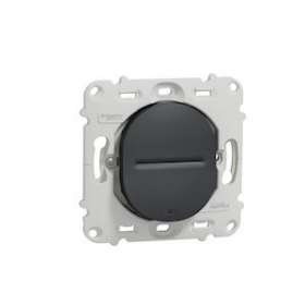 Ovalis - interrupteur va et vient - 10AX - lumineux - sans plaque -Anthracite|Schneider Electric-SCHS461263