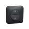 Ovalis - Bouton poussoir VMC - 2 vitesses Avec plaque de finition -Anthracite