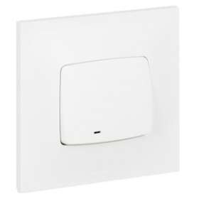 Poussoir lumineux avec voyant fourni Neptune 6A - blanc|Legrand-LEG091324