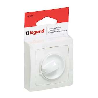 Interrupteur variateur bouton rotatif Appareillage Saillie - Blanc|Legrand-LEG097345