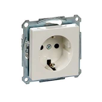 Merten M-Plan - prise 2P+T - std allemand - borne vis - blanc polaire brillant|Schneider Electric-SCHMTN2300-0319