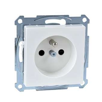 Merten M-Plan - prise 2P+T - NF - borne à vis - blanc pol. brillant|Schneider Electric-SCHMTN2600-0319