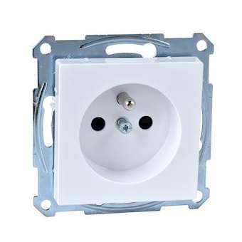 Merten M-Plan - prise 2P+T - NF - borne à vis - blanc antimicrobien|Schneider Electric-SCHMTN2600-0325