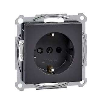 Merten M-Plan - prise 2P+T - std allemand - borne vis - anthracite|Schneider Electric-SCHMTN2300-0414