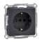 Merten M-Plan - prise 2P+T - std allemand - borne vis - anthracite|Schneider Electric-SCHMTN2300-0414