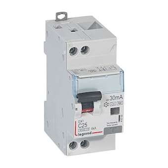 Disjoncteur diff DX³ 4500 -vis/vis- U+N 230V~ 25A- typeF-30mA -courbe C - 2M|Legrand-LEG410755