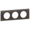 Plaque Céliane Matières 3 postes - finition Black Nickel|Legrand-LEG069033