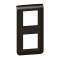 Plaque de finition verticale Mosaic pour 2x2 modules noir mat|Legrand-LEG079062L
