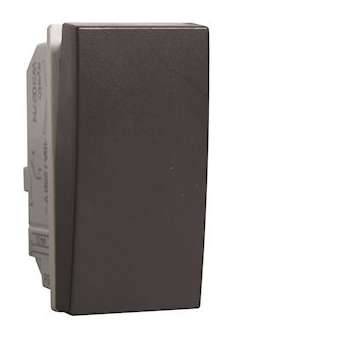 Systo poussoir 1F 10A 1 module Noir|Hager-HAGWS027N