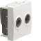 Systo prise TV+FM directe 2 modules Blanc