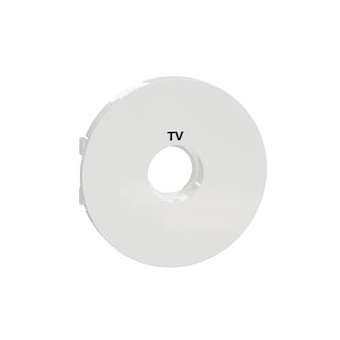 Odace Blanc, enjoliveur seul prise télévision simple|Schneider Electric-SCHS520645