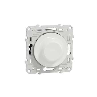 Odace - Variateur de lumière universel en 2 ou 3 fils 3W 100W(Led) - Blanc|Schneider Electric-SCHS520519