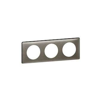 Plaque Céliane - Métal Tungstène - 3 postes|Legrand-LEG098893