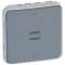 Interrupteur bipolaire témoin étanche Plexo composable IP55 10AX 250V - gris