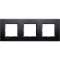 Plaque Livinglight Neutre 2+2+2 modules horizontal ou vertical - Anthracite|Bticino-TICLNA4802M3AR