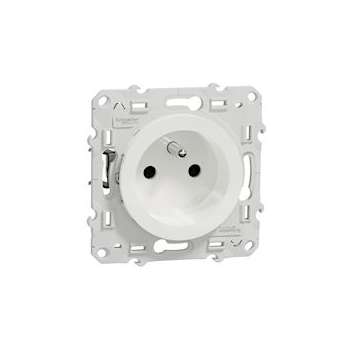 Odace prise de courant 2P+T blanc, à griffes, 4 connexions rapides par pôle|Schneider Electric-SCHS525049