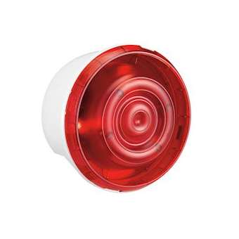 Diffuseur sonore Classe B (90 dB) étanche IP 65 + flash rouge|Ura-URA367220