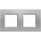 Plaque Livinglight Neutre 2+2 modules horizontal ou vertical - Tech|Bticino-TICLNA4802M2TE