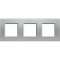 Plaque Livinglight Neutre 2+2+2 modules horizontal ou vertical - Tech|Bticino-TICLNA4802M3TE
