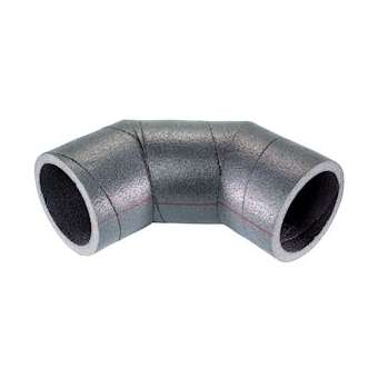 C 90 125 pe cr - coude a 90DEG en pe isole pour reseaux clip & go diamètre 125|Atlantic clim ventil-ELG423013
