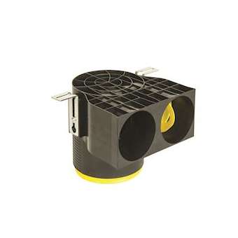 Manchette Optiflex courte D125 coudée à 90DEG avec 2 piquages pour conduit D75|Aldes-ALD11091996