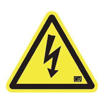 etiquette 'danger electrique' 25mm|Catu-CATAT-49-025