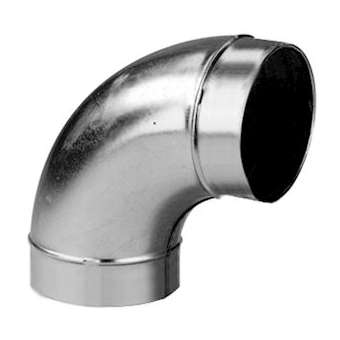 Coude mâle/mâle à 90DEG acier galvanisé diamètre de raccordement 200 mm|S&P France ( Unelvent )-UNE864329