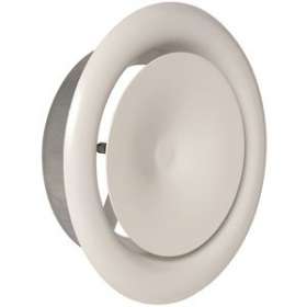 Bouche à noyau réglable de soufflage acier blanc SR 145 D100|Aldes-ALD11052204