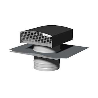 Chapeau de toiture métallique, D 250 mm, rejet 1050 m3/h, asp 850 m3/h, ardoise|S&P France ( Unelvent )-UNE874182