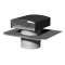 Chapeau de toiture métallique, D 250 mm, rejet 1050 m3/h, asp 850 m3/h, ardoise