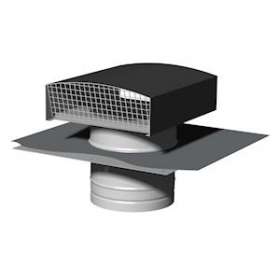 Chapeau de toiture métallique, D 250 mm, rejet 1050 m3/h, asp 850 m3/h, ardoise|S&P France ( Unelvent )-UNE874182