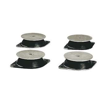 Plots antivibratiles, D 80 mm, poids supporté 80 kg, 4 unités|S&P France ( Unelvent )-UNE970009