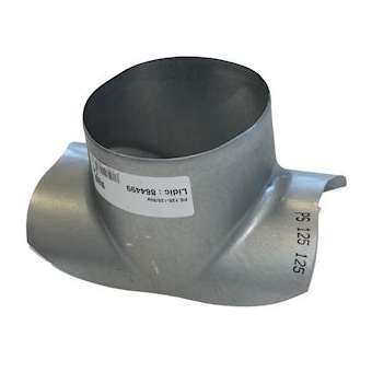 Piquage express à 90DEG en acier galvanisé, D support 160 mm, D raccord 125 mm|S&P France ( Unelvent )-UNE864989