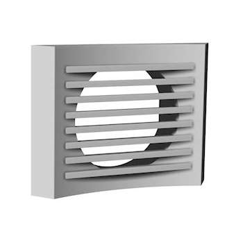 Terminal métallique mural de diffusion/extraction, finition alu blanc, D 100 mm|S&P France ( Unelvent )-UNE852120