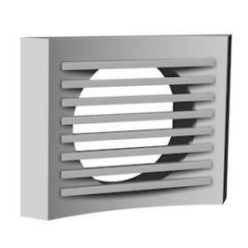 Terminal métallique mural de diffusion/extraction, finition alu blanc, D 100 mm|S&P France ( Unelvent )-UNE852120