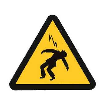 triangle alu 'homme foudroye' 100mm|Catu-CATAM-41-1