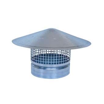 Chapeau pare-pluie acier galvanisé, D 250 mm|S&P France ( Unelvent )-UNE874453