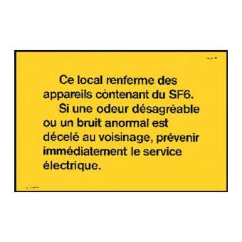 affiche alu 'odeurs de gaz sf6'|Catu-CATAM-215