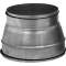 Réduction conique en acier galvanisé à joint, raccordement D 100/80 mm|S&P France ( Unelvent )-UNE865698